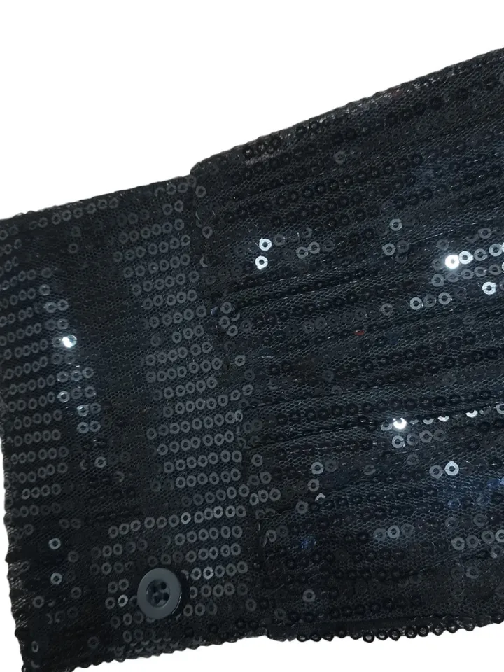 Sequins Long Sleeve Shirts Mini Dress