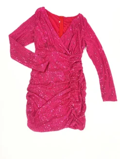 Shimmering Sequin V-Neck Bodycon Mini Dress