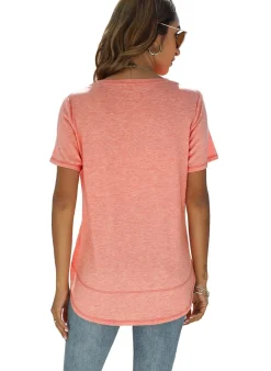 Short Sleeve Crewneck Side Split Top