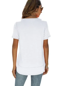 Short Sleeve Crewneck Side Split Top
