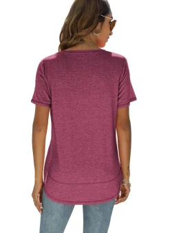 Short Sleeve Crewneck Side Split Top