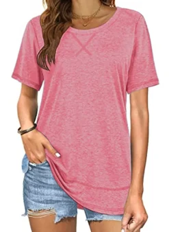 Short Sleeve Crewneck Side Split Top