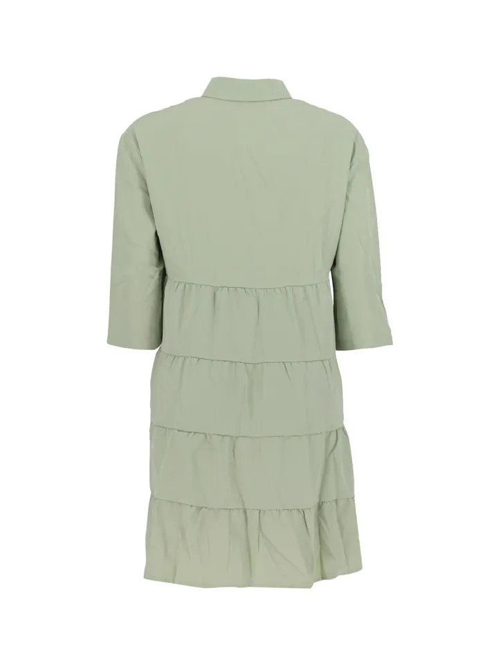 Short Sleeve Ruffle Swing Mini Dress