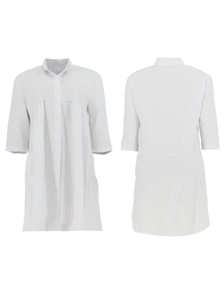 Short Sleeve Ruffle Swing Mini Dress