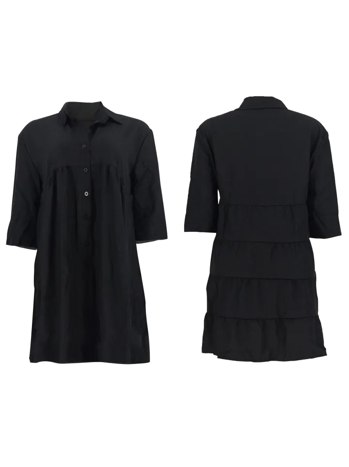 Short Sleeve Ruffle Swing Mini Dress