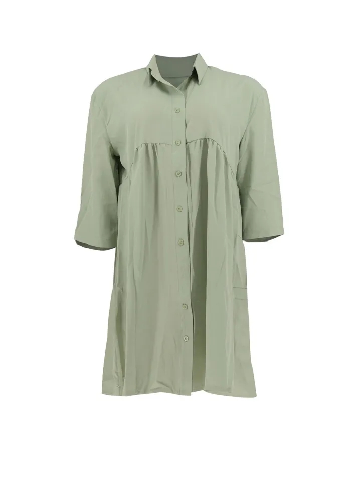 Short Sleeve Ruffle Swing Mini Dress