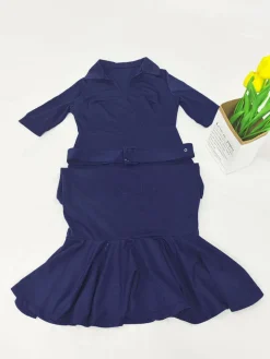 Short Sleeve V Neck Bodycon Midi Dress