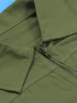 Short Sleeve Zipper Pocket Wide Leg Jumpsuit