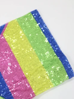 Short Sleeves Sequins Mini Dress