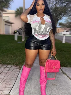 Short Sleeves Side Split T Shirt