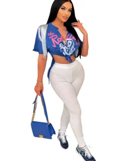 Short Sleeves Side Split T Shirt