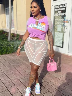 Short Sleeves Side Split T Shirt