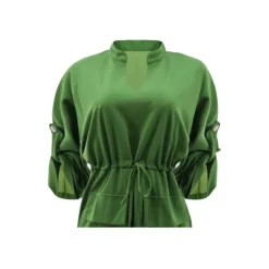 Side Pleated Cargo Cinched Waist Dress