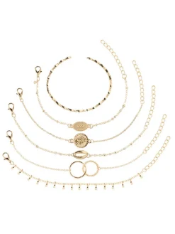 Six Piece Minimalist Shell Bracelets