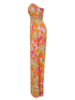 Sleeveless Backless Floral Wide Leg Jumpsuit