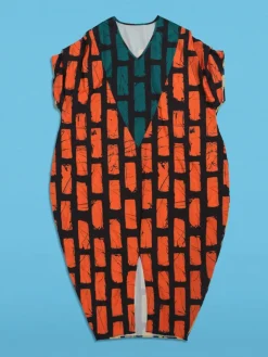 Sleeveless Color Block Split Loose Dress