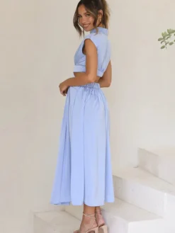 Sleeveless Cut Out Bodycon Maxi Dress