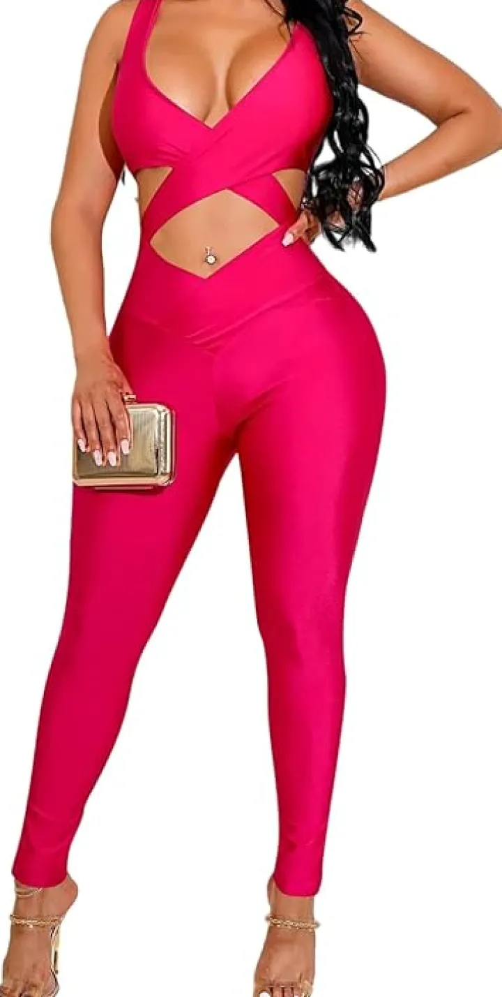 Sleeveless Cut Out Bodycon Jumpsuit