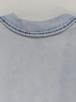 Sleeveless Elastic Waist Denim Romper