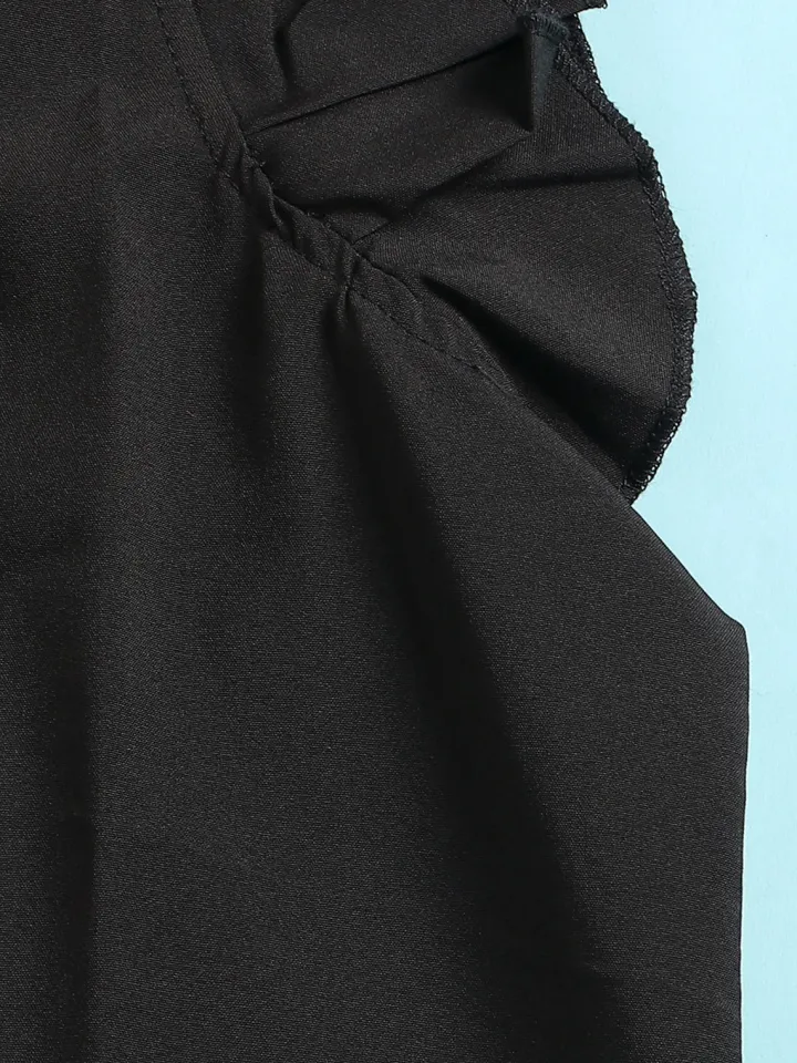 Sleeveless Ruffle Leopard Patchwork Maxi Dress