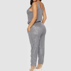 Sleeveless Sequins Jumpsuit