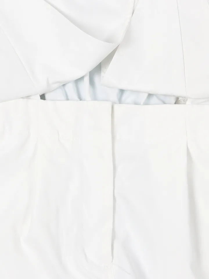 Sleeveless Solid Color Asymmetrical Romper