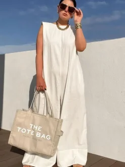 Sleeveless Solid Wide Leg Jumpsuit