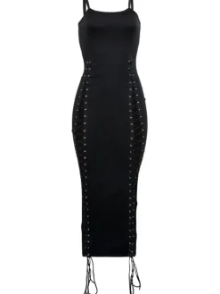 Sleeveless Tie Up Maxi Dress