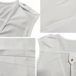 Sleevelesss V Neck Solid Wide Leg Jumpsuit