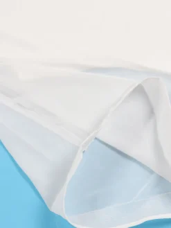 Solid Chiffon Cape Overlay Dress