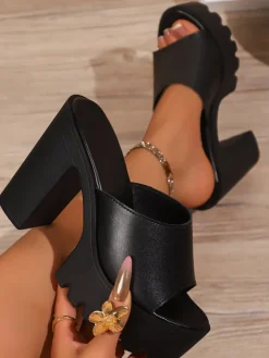 Solid Color Chunky Platform Slides