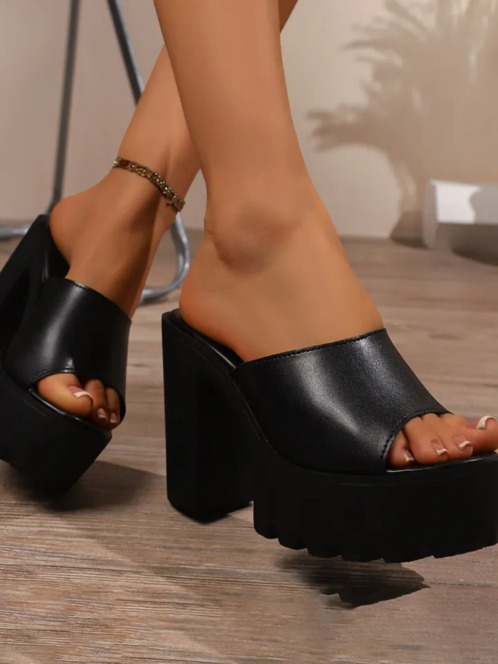 Solid Color Chunky Platform Slides