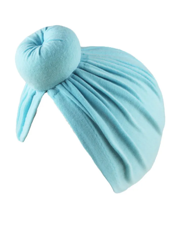 Solid Color Ruched Cross Turban Cap