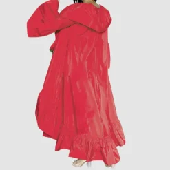 Solid Color Ruffled Trench Coat