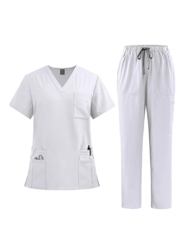 Solid Color Top Straight Leg Pants Set