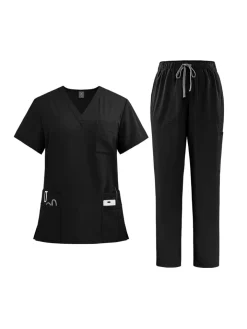 Solid Color Top Straight Leg Pants Set