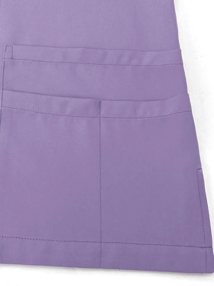 Solid Color Top Straight Leg Pants Set