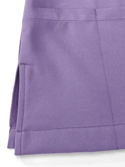 Solid Color Top Straight Leg Pants Set