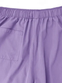 Solid Color Top Straight Leg Pants Set