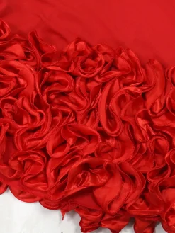 Spaghetti Strap Ruffle Asymmetrical Mini Dress