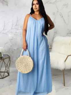 Spaghetti Straps Maxi Dress