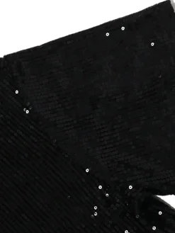 Sparkling Printed Lotus Hem Birthday Shimmery Dress