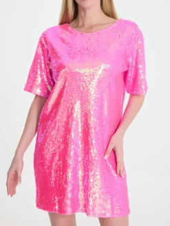 Sparkly Sequin T-Shirt Mini Dress