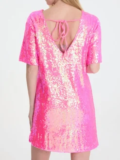 Sparkly Sequin T-Shirt Mini Dress
