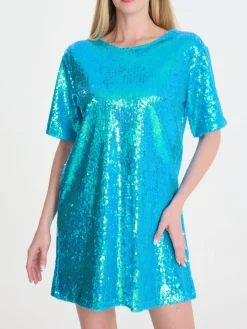 Sparkly Sequin T-Shirt Mini Dress