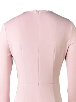 Square Neck Feather Midi Dress