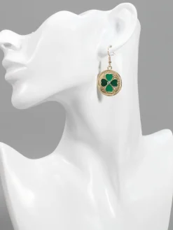 St Patrick's Day Clover Beer Earrings