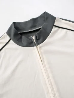 Stand Collar Slim Fit Jacket and Pants Set