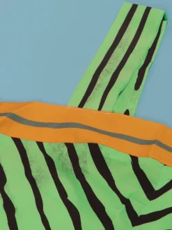 Strap Print Pockets Wide Leg Jumpsuit