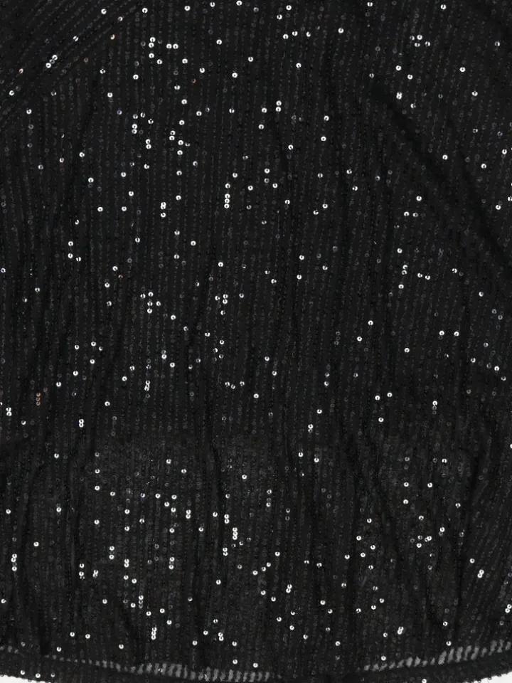 Strapless Bow Tie Back Sequin Maxi Dress